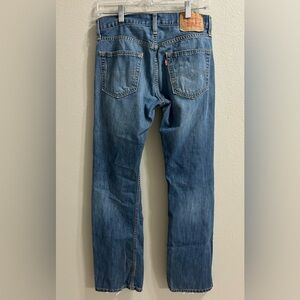 Levis 527 Jeans Mens 30x32 Slim Bootcut Blue Medium Wash Denim Red Tab Cambodia